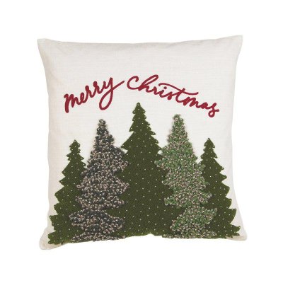 Zoom bild av Kudde Kuddfodral Julgran Grön Jul Fondaco
